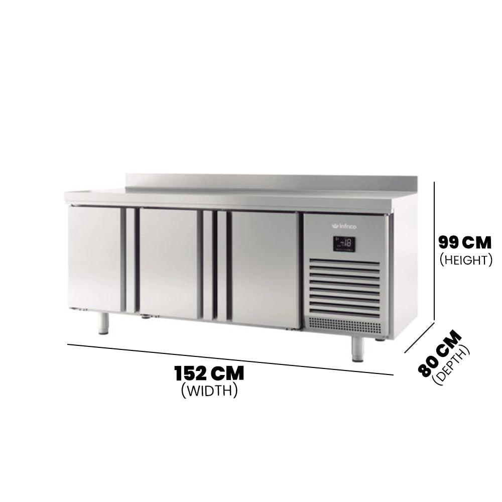 Infrico BMGN1470 II Under Counter 2 Solid Door Chiller With Backsplash Americal Line 305 Liter 209W - HorecaStore