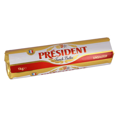 President Unsalted Butter Roll with 82% Fat, 1kg x 10 Pcs