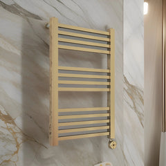 Bagnodesign Brushed Cube Heated Towel Rail With Thermostat Heating Control, Capacity 400W, 50x9.8x80 cm