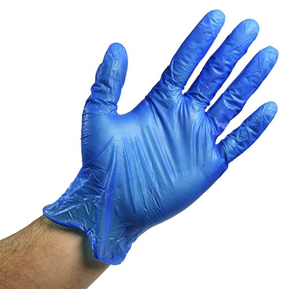 hotpack powder free blue vinyl gloves small size 1000 pcs