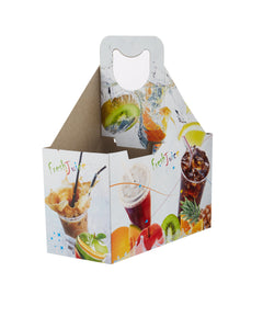 Hotpack Printed Cup Carrier, 4 Cups, 250 PCs