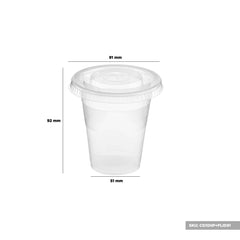 Hotpack PP Plastic Clear Cup, 296 ml, 1000 PCs