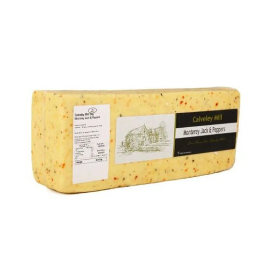 CALVELEY MILL Monterey Jack Cheese with Pepper, 5kg Pack