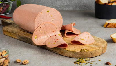 Chicken Mortadella Pistachio Roll 5 X2.4 Kg Roll   HorecaStore