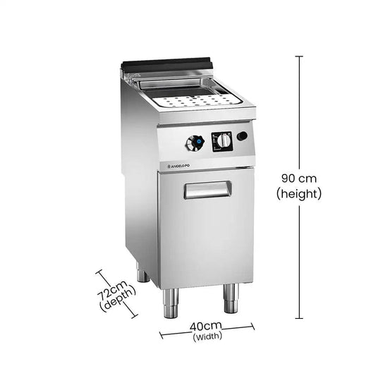 Angelo Po 0S1CP1G Well Gas Pasta Cooker, Container Capacity 30 Liter, Gas power 12 kW, 40 X 72 X 90 cm - HorecaStore