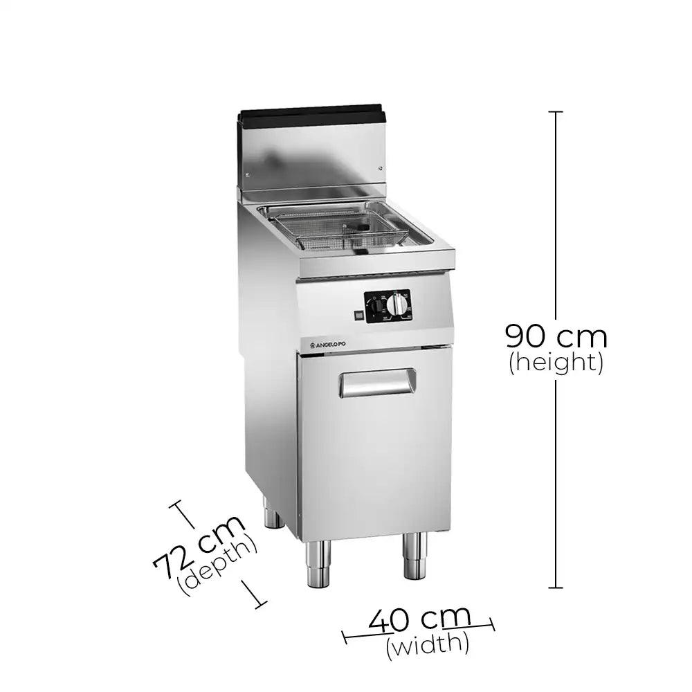 Angelo Po 0S1FR3G Well Gas Fryer, Container Capacity 16 Liter, Gas power 16.5 kW, 40 X 72 X 90 cm - HorecaStore