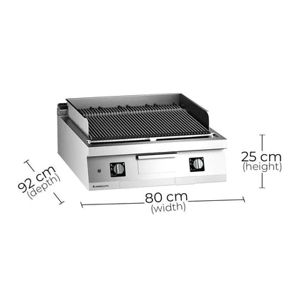 Angelo Po 1N0GRG Gas Chargrill, Gas power 18 kW, 80 X 92 X 25 cm - HorecaStore