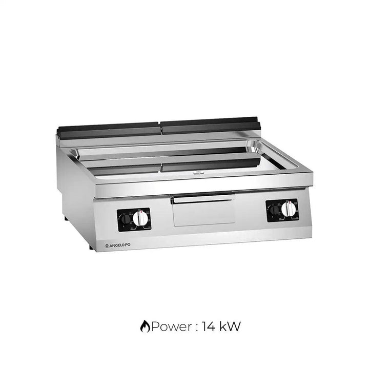 Angelo Po 1S0FT7G Gas Griddle Smooth Compound Plate, Gas power 14 kW, 80 X 72 X 25 cm - HorecaStore