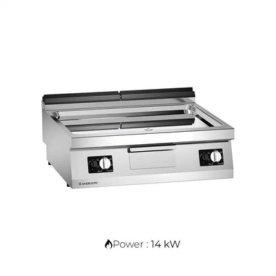 Angelo Po 1S0FT7G Gas Griddle Smooth Compound Plate, Gas power 14 kW, 80 X 72 X 25 cm - HorecaStore