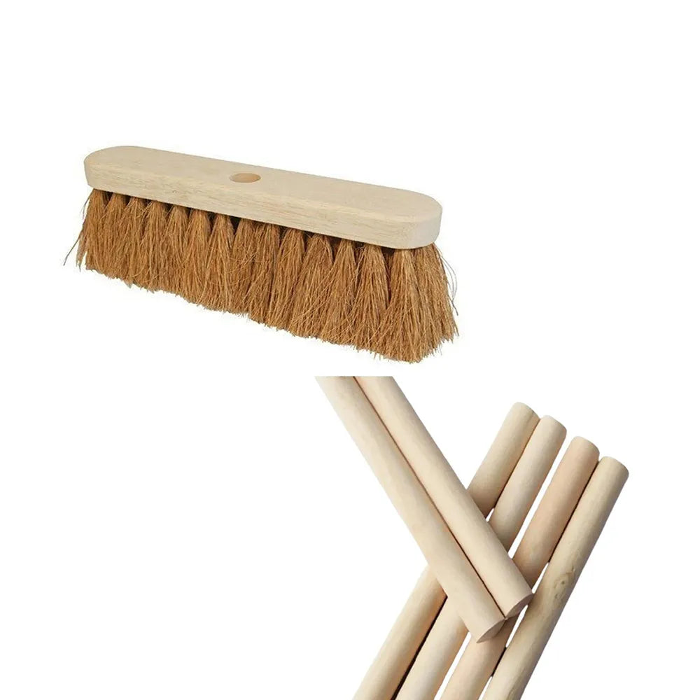 THS COCO12 Coco Brush 31cm With Wooden Handle