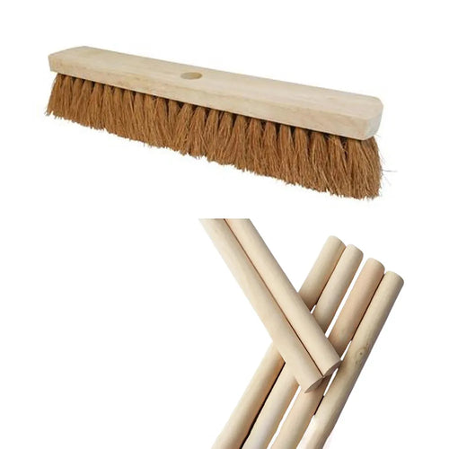 THS COCO24 Coco Brush 61cm With Wooden Handle