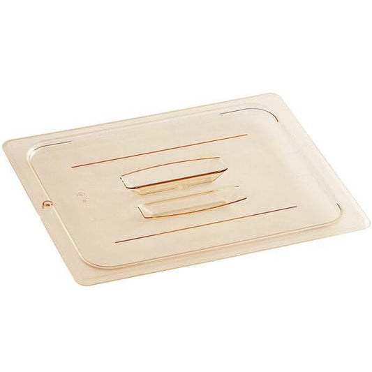 Cambro 20HPCH135 Polycarbonate GN 1/2 Hi-Heat  Flat Lid Wih Handled Amber - 6/Case