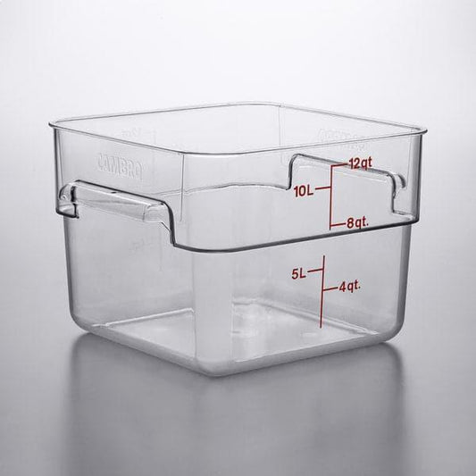 Cambro Camsquares Classis 12SFSCW135 Polycarbonate 11L Food Storage Container - 6/Case