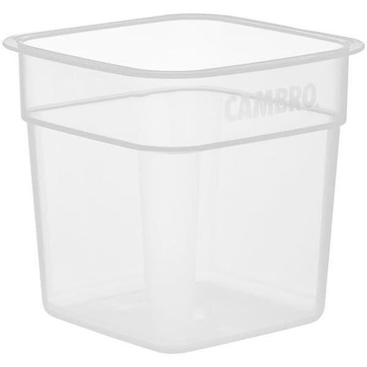 Cambro Camsquares Freshpro Polypropylene Food Storage Container Square Translucent 1Qt  - 6/Case