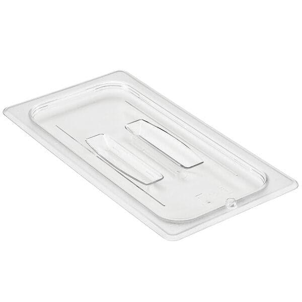 Cambro Camwear 30CWCH135 Polycarbonate GN 1/3 Lid Wih Handled Clear - 6/Case
