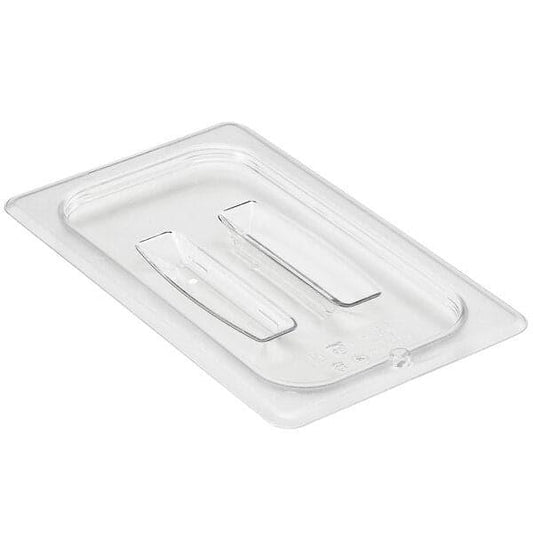 Cambro Camwear 40CWCH135 Polycarbonate GN 1/4 Lid Wih Handled Clear - 6/Case