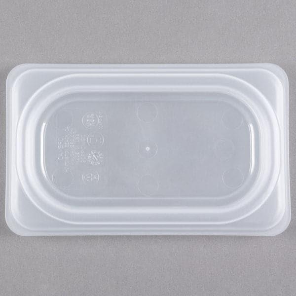 Cambro Camwear 90PPCWSC190 Polypropylene GN 1/9 Food Storage Pan Seal Cover Translucent - 6/Case