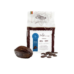 ChocConcept Buttons Milk Kortrijk 32% 1 x 10 Kgs