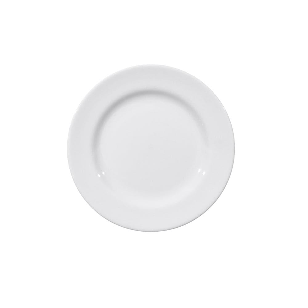 Furtino England Delta 17cm/6.5" White Porcelain Flat Plate - HorecaStore