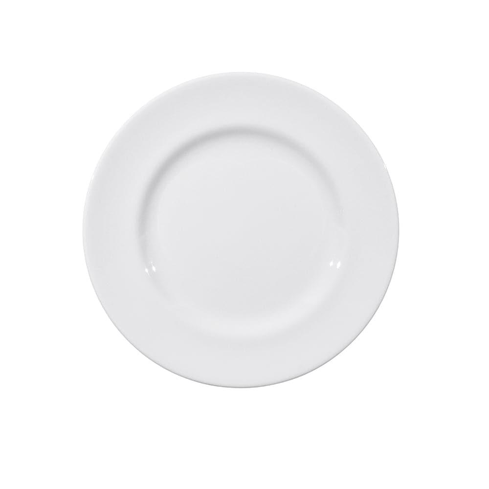Furtino England Delta 23cm/9" White Porcelain Flat Plate - HorecaStore
