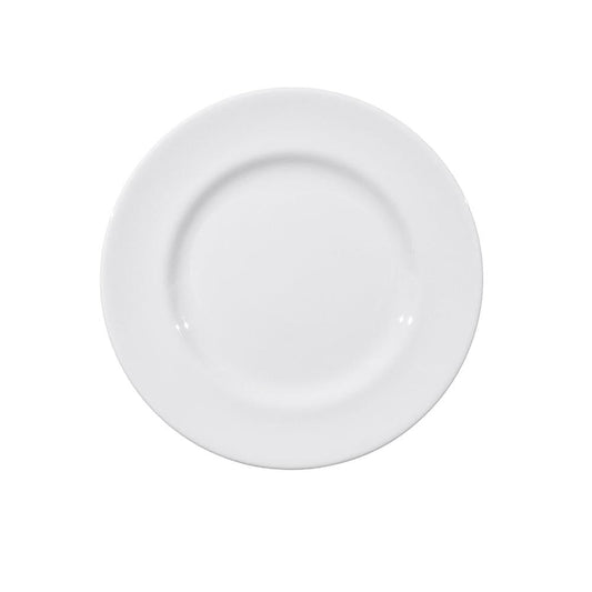 Furtino England Delta 23cm/9" White Porcelain Flat Plate - HorecaStore