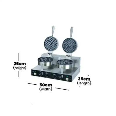THS YS-2 Electric Double Waffle Machine Cast iron Plates 2000W - HorecaStore