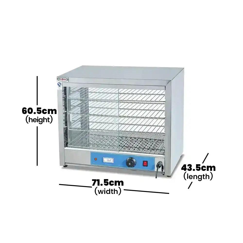 THS HW-580 Electric Food Warmer Display Front Glass Doors, Power 1.5 KW - HorecaStore