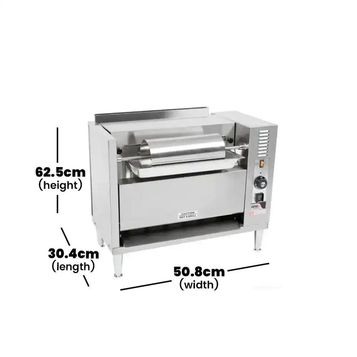 apwwyott m 83 vertical conveyor bun grill toaster fast heat up heavy duty stainless steel 50 8 x 62 5 x 30 4 cm