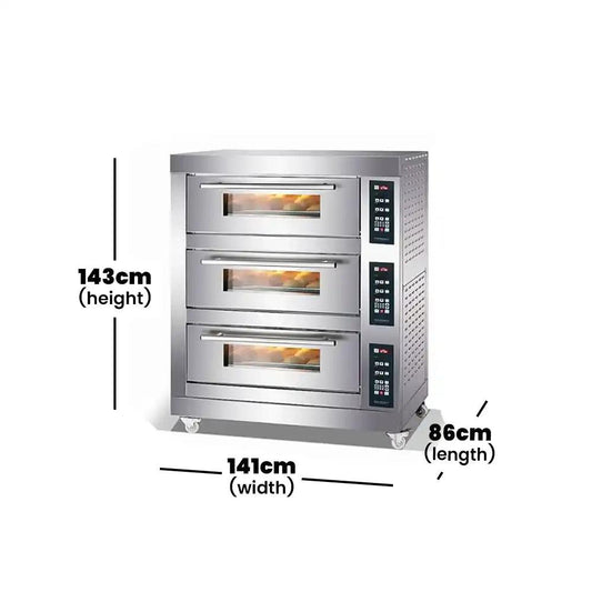 Capinox YG-24 Gas Bake Oven With Digital Control Panel 141 x 86 x 143 cm 2 Decks 4 Trays - HorecaStore