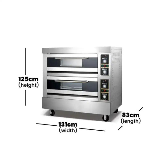 capinox edo 24l double deck electric oven stainless steel 131 x 83 x 12 cm capacity 2 layers 4 trays