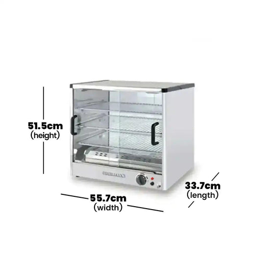 Berjaya FW35 3 Shelves Food Warmer With Internal Light, Power 810W, 55.7 X 33.7 X 51.5 cm - HorecaStore