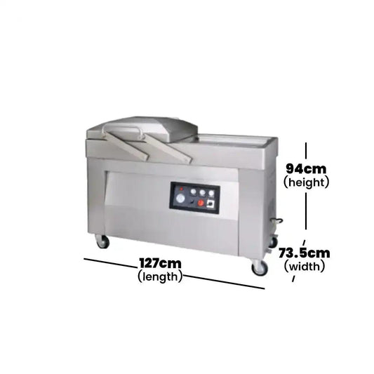 THS HVC-510S/2A Floor Standing Double Chamber Vacuum Packaging Machine 1800 W 127 x 73.5 x 94 cm - HorecaStore