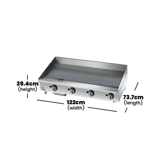 star manufacturing usa 648mf gas countertop griddle modulating thermostat stainless steel 122 x 73 7 x 39 4 cm 4 knobs control