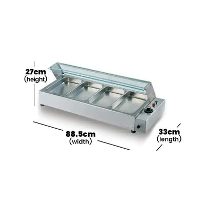 Berjaya BMC4 Electric Mini Bain Marin Counter 4 GN Trays Without Lid, Power 1000W - HorecaStore