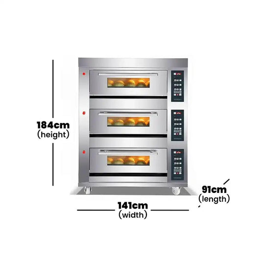 Capinox YG-36 Gas Bake Oven With Digital Control Panel 141 x 91 x 184 cm 3 Decks 6 Trays - HorecaStore