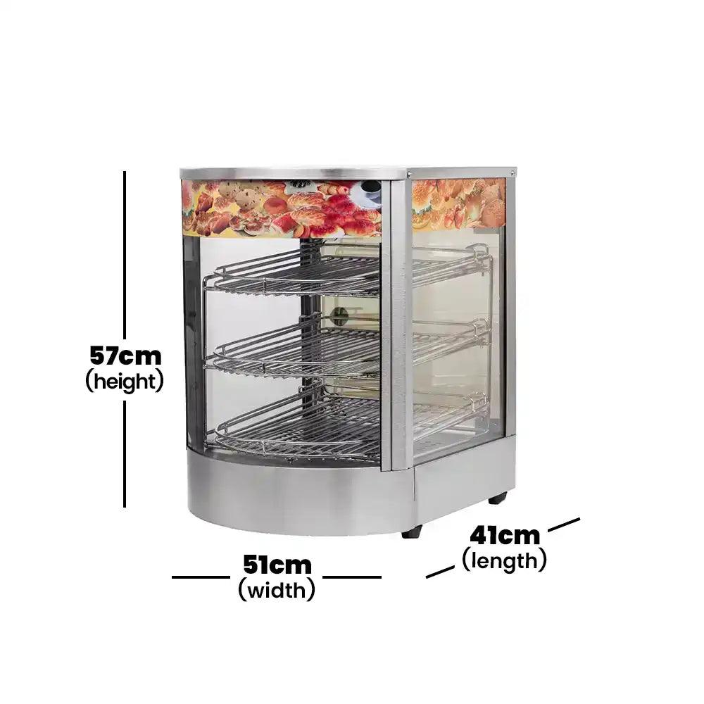 THS HW-1P Electric Glass Walls Pie Warmer, Power 0.75KW - HorecaStore