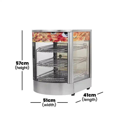 THS HW-1P Electric Glass Walls Pie Warmer, Power 0.75KW - HorecaStore