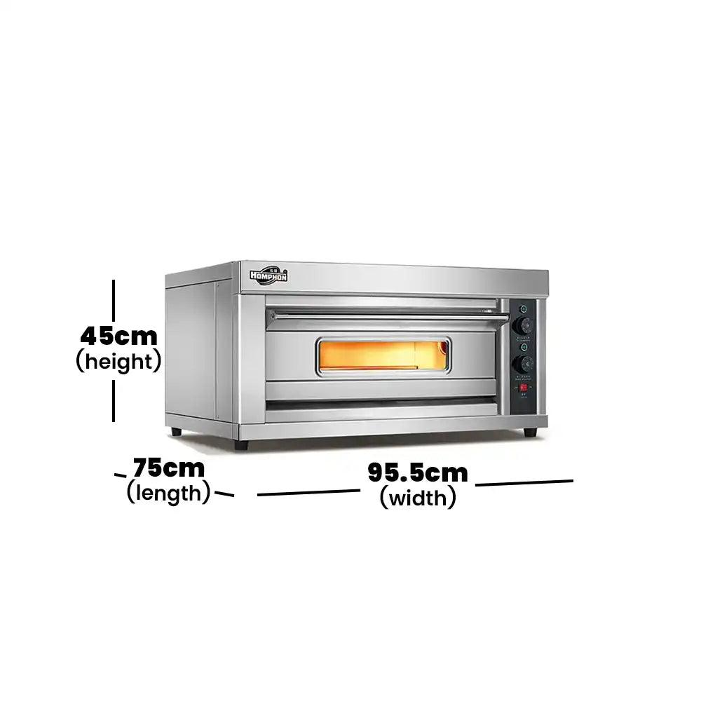 capinox wfc 101d stainless stel electric oven with infrared heating mechanism large scale visual glass single layer and single tray electric power 4 4 kw 95 5 x 75 x 45 cm