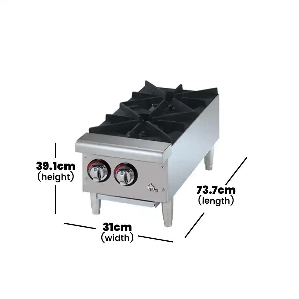 star manufacturing usa 602hf gas countertop cooker cast iron burner stainless steel 31 x 73 7 x 39 1 cm 2 knobs control