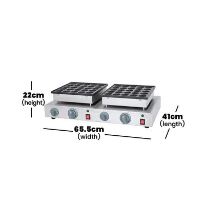 THS FY-2241 Electric 1800W Double Small Pancake Machine Cast Iron Plates - HorecaStore