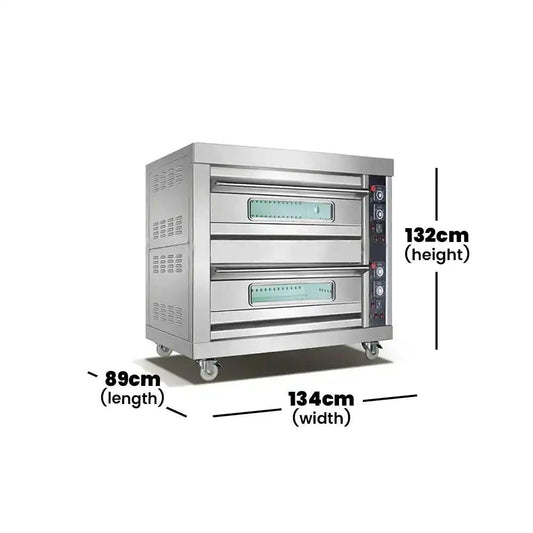 capinox wfc 204q stainless steel gas oven with large scale visual glass infrared heating mechanism 2 layers and 4 trays 134 x 89 x 132 cm