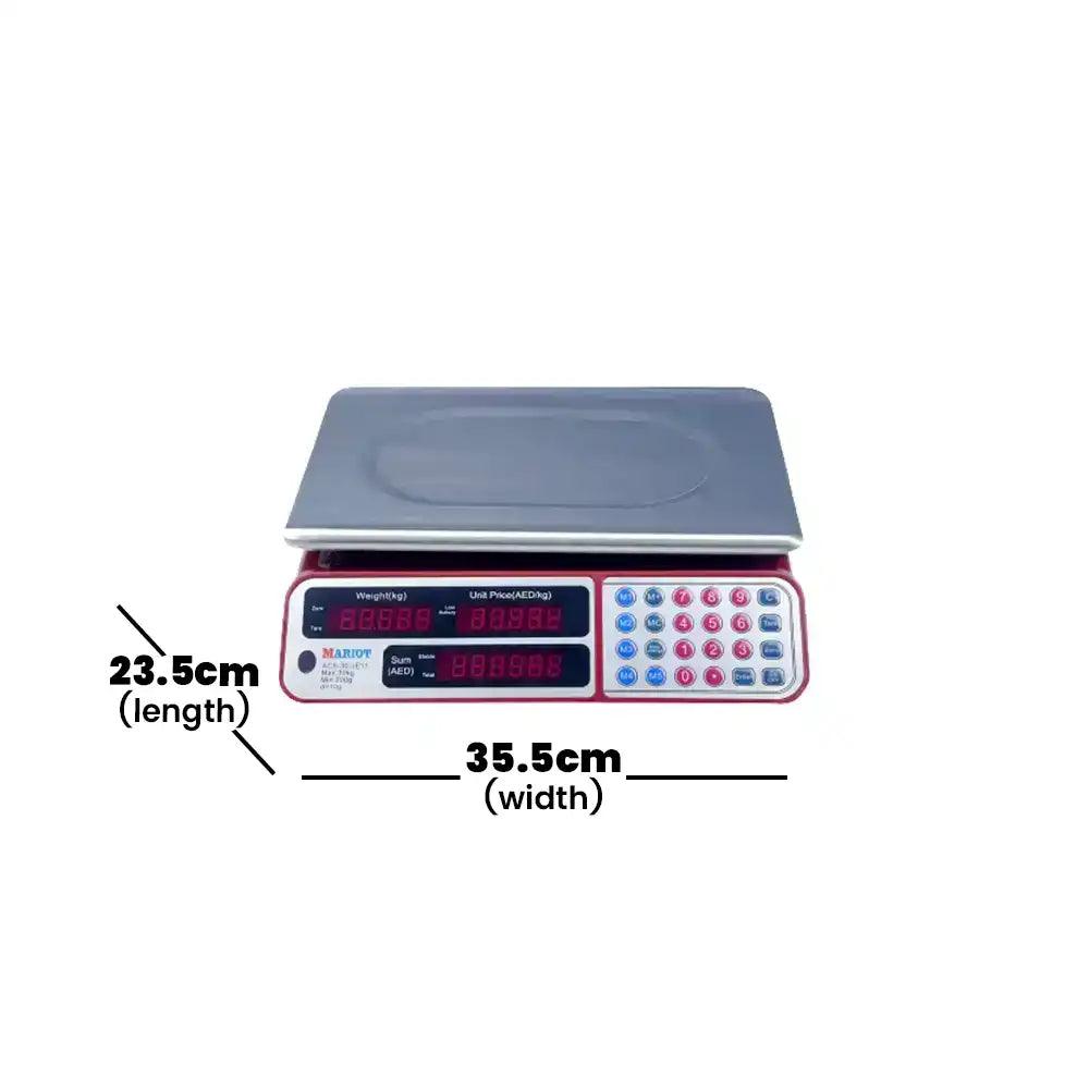 camry acs je11 counter top digital professional price computing scale with rechargeable battery upto 30 kgs weighing capacity 35 5 x 23 5 cm