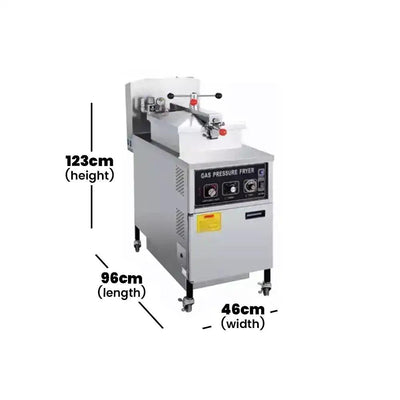 ths mdxz 25 gass pressure fryer free standing 13 5 kw 46 x 96 x 123 cm