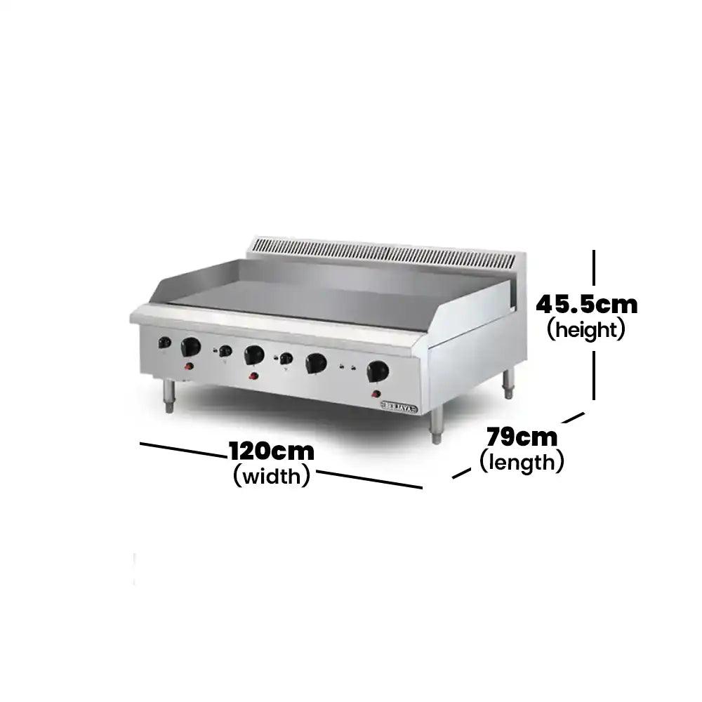 Berjaya GG4B-17 Table Top Gas Griddle 4 Burner Cooking Surface, Power 30.472 KW - HorecaStore