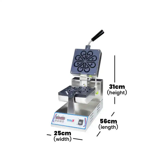 ths rwf 01sf rotary flower waffle maker with digital control 1 5 kw 25 x 56 x 31 cm