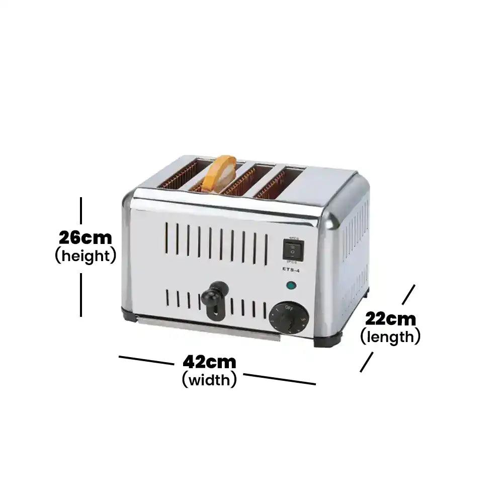 THS ETS-6 6 Slots Bread Toaster 2.5 kW 42 x 26 x 22 cm - HorecaStore