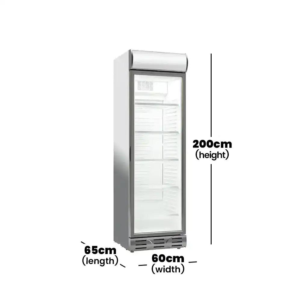 Coldera CL 380 SDC Electric Single Door Visi Cooler Without Canopy 382 L, Power 220-240V/50Hz, 60 X 65 X 200 cm - HorecaStore