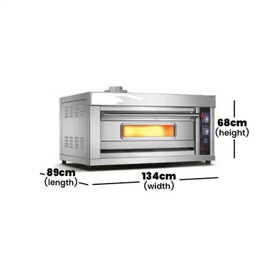 capinox wfc 102q stainless steel gas oven with large scale visual glass 1 layer with 2 trays 134 x 89 x 68 cm