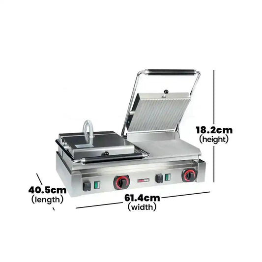 RM Gastro PD 2020R Electric Double Press Contact Grill, Power 1 x 6 kW, 61.4 x 40.5 x 18.2 cm   HorecaStore