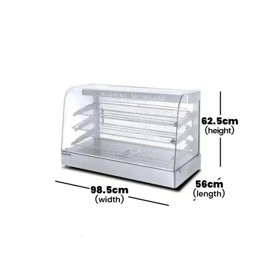 THS HW-863 Electric Counter Top Food Warmer Display Glass Shelf, Power 1.7 KW - HorecaStore